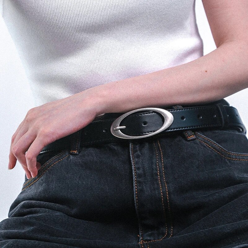 Y2K pu kožni remen za žene dizajnerske legure ovalne kopče remen oko struka ženske djevojke traperice haljina hlače ukrasni pojas