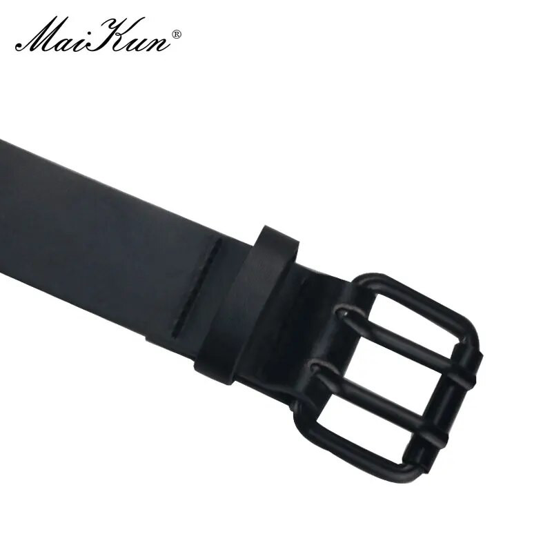 Maikun Noć vještica, novi ženski crni PU kožni remen s dvostrukim ispuhom i rupom za zrak, kopča s kopčom, modni trend, remen u stilu punk gotike