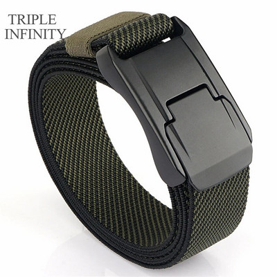Elastični remen za traperice za muškarce Metalna kopča za obuku Radni taktički remen Udoban visokokvalitetni muški remen Pojas za muškarce Poklon