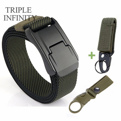 Elastični remen za traperice za muškarce Metalna kopča za obuku Radni taktički remen Udoban visokokvalitetni muški remen Pojas za muškarce Poklon
