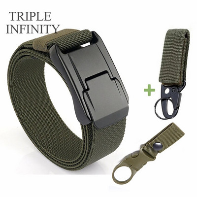Elastični remen za traperice za muškarce Metalna kopča za obuku Radni taktički remen Udoban visokokvalitetni muški remen Pojas za muškarce Poklon