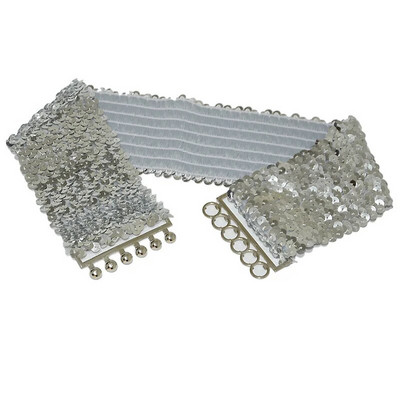 Šljokičasti elastični svjetlucavi remen Ženski korzet Pojas za široki struk Metalna kopča Pojas Dekorativni remen za korzet Dodaci za večernje haljine