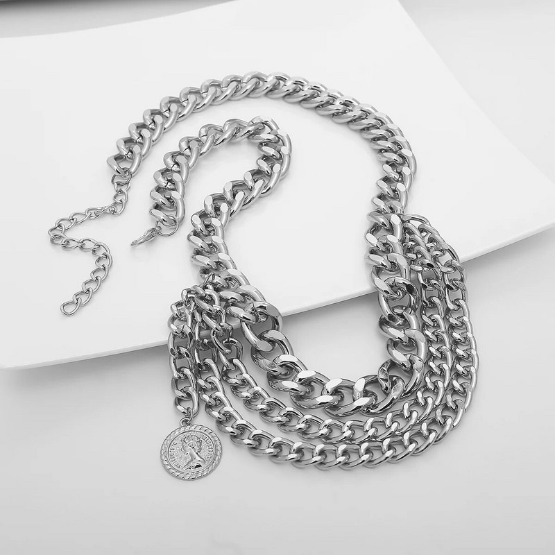 Zlatni lanac s kićankama za ženske haljine Dizajnerski brend Luksuzni punk rese Srebrni pojasevi oko struka Ženski metalni zlatni pojas za haljine