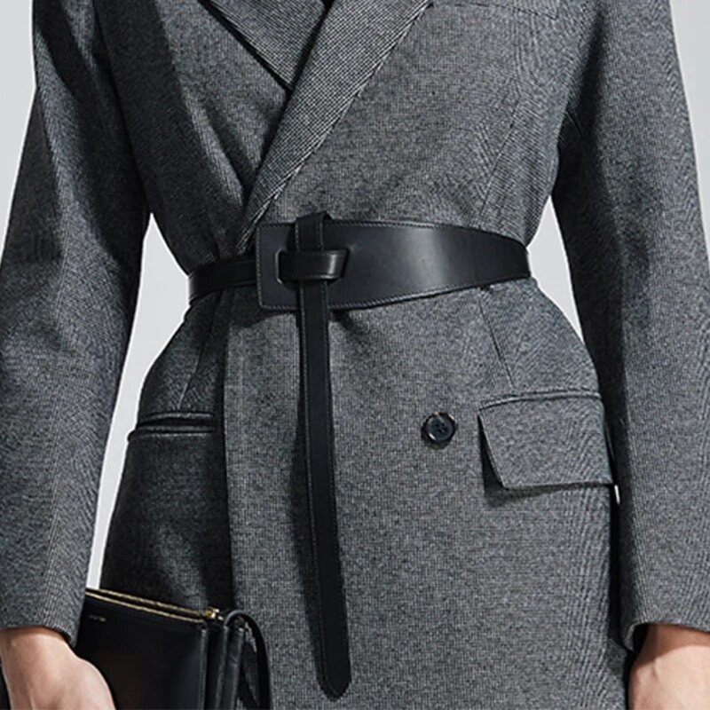 Ženski dizajnerski remeni Visokokvalitetni PU kožni dugi kaput s pletenicama s pletenicama Ceinture Ženska haljina Pojas za pojas Dekoracija odjeće