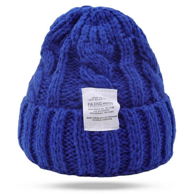 Talvine silmkoeline müts Nokamütsid naistele kootud mütsid Mood õues soe villane paariline müts Kapott naine talvekeeratav naiste kapott