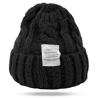 Talvine silmkoeline müts Nokamütsid naistele kootud mütsid Mood õues soe villane paariline müts Kapott naine talvekeeratav naiste kapott