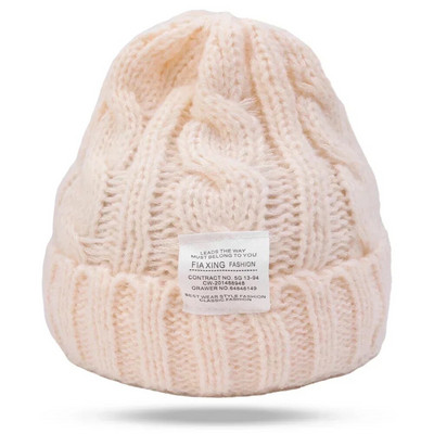 Talvine silmkoeline müts Nokamütsid naistele kootud mütsid Mood õues soe villane paariline müts Kapott naine talvekeeratav naiste kapott