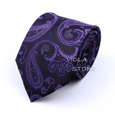 Modni teksturirani Paisley Jacquard 8cm Kravata od poliestera Zelena Crvena Plava Mornarsko smeđa Muško odijelo za večeru Dodatak Kravata Poklon