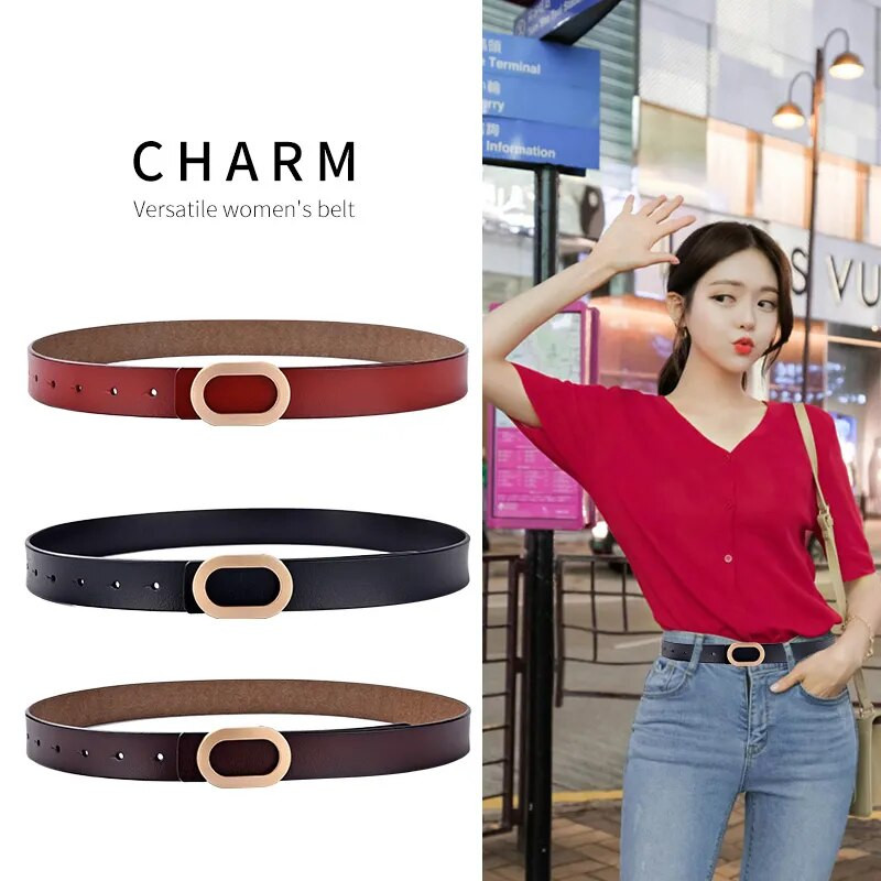 Ženski remen, luksuzni dizajnerski rupa za iglu, podesiva kopča za remen, modni kožni traperice, pojas za djevojku, visokokvalitetni ženski remeni, novo