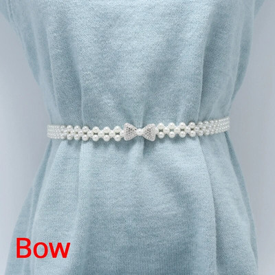 Νέα άφιξη Κομψή γυναικεία μαργαριταρένια ζώνη μέσης για κορίτσια Γυναικεία φόρεμα Κρυστάλλινο λουράκι Πέρλες Γαμήλια ζώνη 339