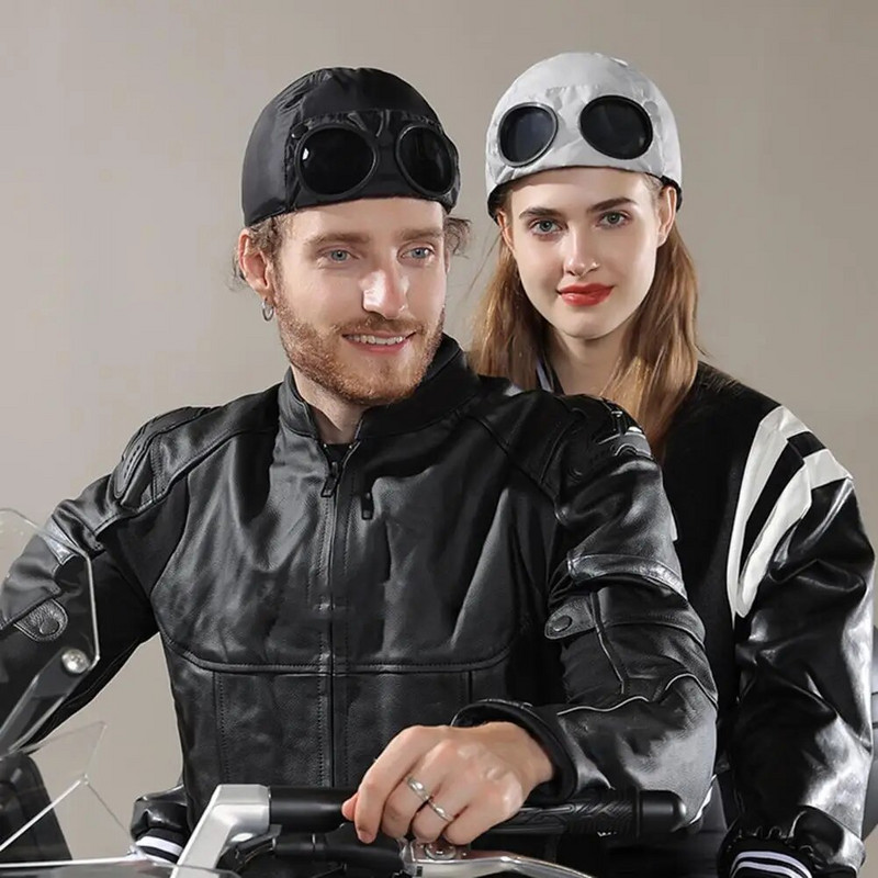 Ζεστό καπέλο 2 σε 1 με γυαλιά ηλίου αδιάβροχα, χειμερινά αθλήματα εξωτερικού χώρου, Ποδηλασία Ανδρικά Γυναικεία Καπέλο πιλότου Chapéus Em Ambos