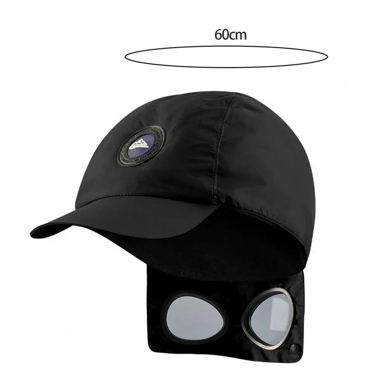 Ζεστό καπέλο 2 σε 1 με γυαλιά ηλίου αδιάβροχα, χειμερινά αθλήματα εξωτερικού χώρου, Ποδηλασία Ανδρικά Γυναικεία Καπέλο πιλότου Chapéus Em Ambos