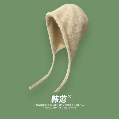 2023 Y2K slatka kapa Jesen Zima Ženska topla japanska pletena kapa Kape Muškarci Zaštita za uši Kravata Pulover Šešir Gorro Bonet