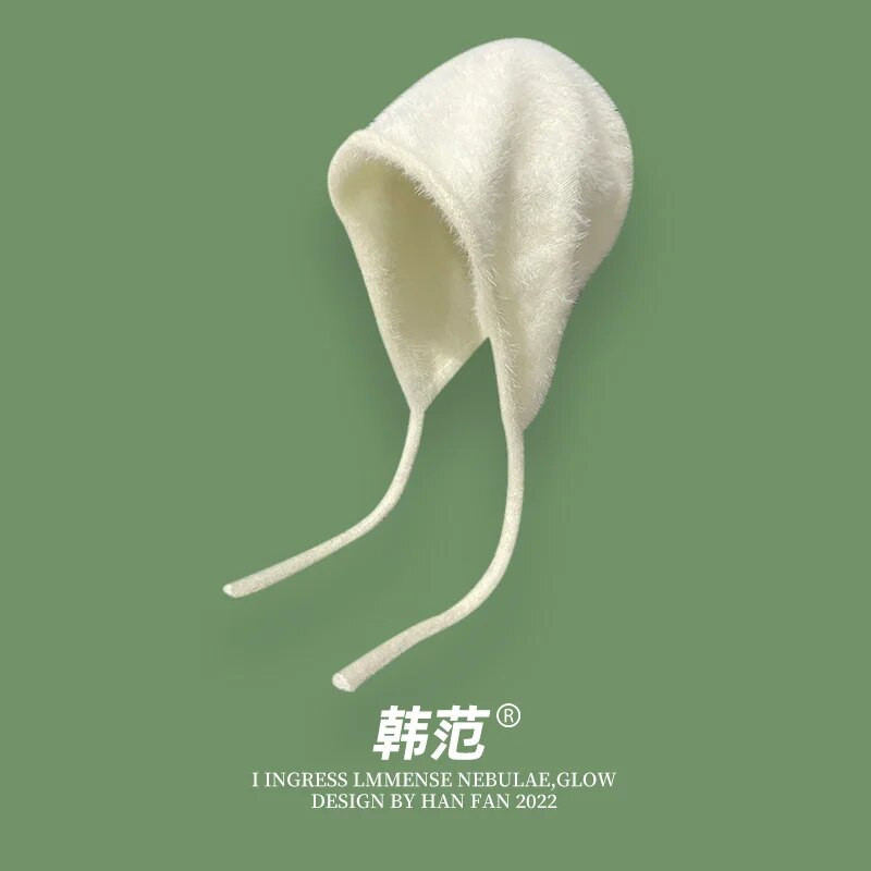 2023 Y2K slatka kapa Jesen Zima Ženska topla japanska pletena kapa Kape Muškarci Zaštita za uši Kravata Pulover Šešir Gorro Bonet