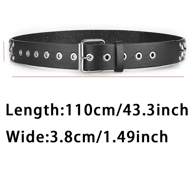 2023. Novi modni ženski remen s pentagramom i zakovicama Punk Hip Hop Rock Jeans Muški remen