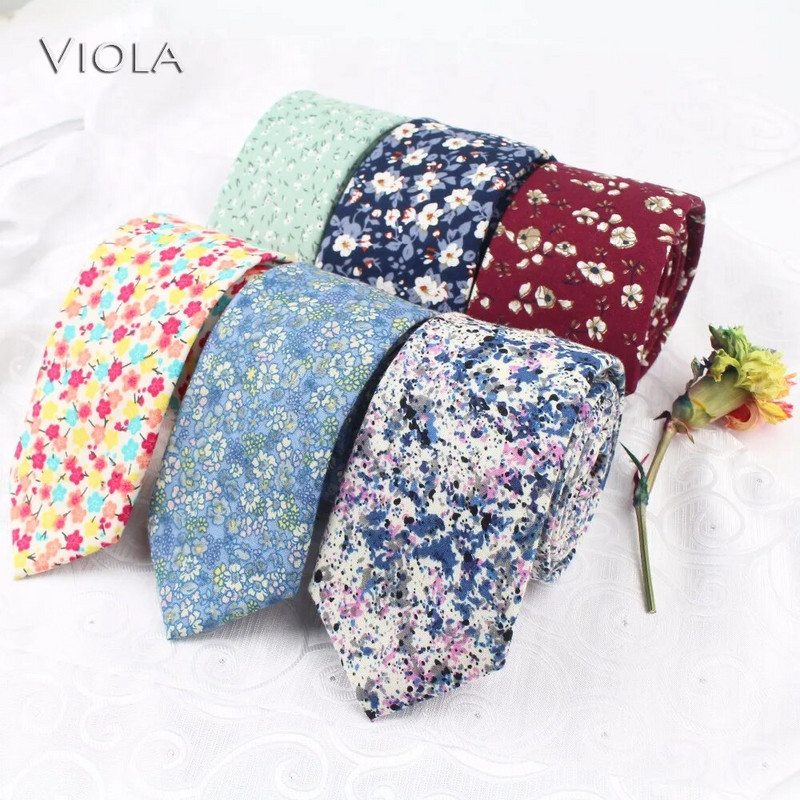 Starinska kravata s cvjetnim uzorkom od 6,5 cm, 100% pamuk, modna muška vjenčanica, smoking, poklon leptir mašna, 14 boja