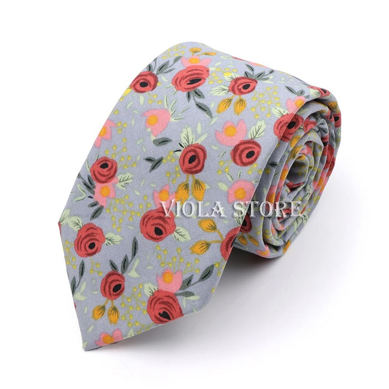 Starinska kravata s cvjetnim uzorkom od 6,5 cm, 100% pamuk, modna muška vjenčanica, smoking, poklon leptir mašna, 14 boja