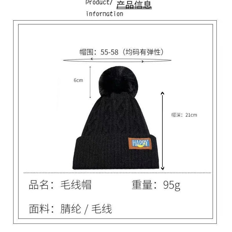 2023. Deblja krznena pletena kapa kapa Ženska plišana zimska topla kapa s podstavom od flisa za žene Vunena termo kapa za djevojčice na otvorenom