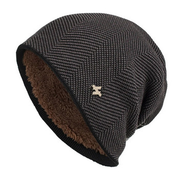 Plus Velvet Head Cap πλεκτό Χοντρό αντιανεμικό ζεστό και άνετο καπάκι για άνδρες Χειμερινός εξωτερικός χώρος EIG88