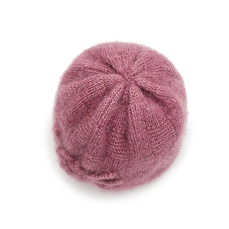 Šešir za žene Zimske kape Modna pletena kapa s cvjetnim križem Ženska topla baršunasta zimska kapa Skullies Beanies MOM Bakina kapa