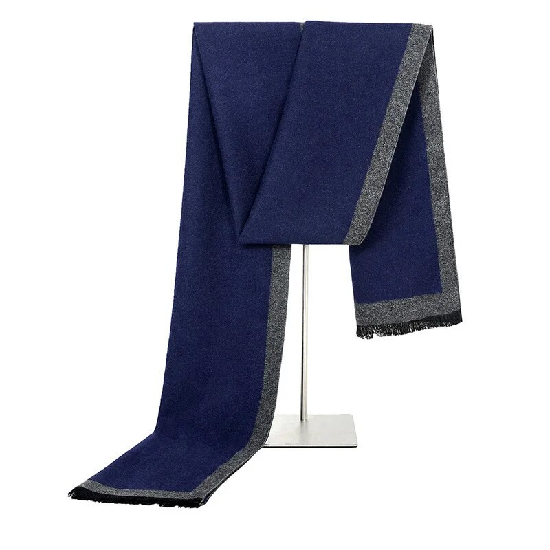 Zimski modni muški šal Luksuzni brend Muški jednobojni poslovni šalovi Šal Ležerni Cachecol Kašmir Pamuk Muški jesenski omot za šal