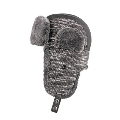 KLIMATS Ziemas silts bumbvedējs Ushanka cepure vēja necaurlaidīga krievu pilota cepures ausu seja aizsargā kažokādas slēpošanas rūtainas cepures ziemas vīrietim