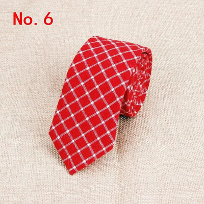 Modne karirane pamučne kravate za muškarce Klasične uske 6 cm kravate za odrasle crne tamnoplave ružičaste crvene kravate uske debele odijele kravate