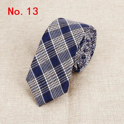 Modne karirane pamučne kravate za muškarce Klasične uske 6 cm kravate za odrasle crne tamnoplave ružičaste crvene kravate uske debele odijele kravate