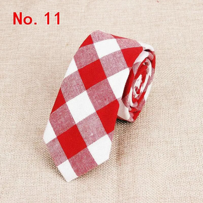 Modne karirane pamučne kravate za muškarce Klasične uske 6 cm kravate za odrasle crne tamnoplave ružičaste crvene kravate uske debele odijele kravate