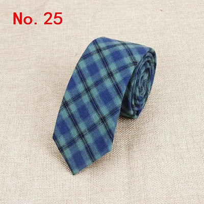 Modne karirane pamučne kravate za muškarce Klasične uske 6 cm kravate za odrasle crne tamnoplave ružičaste crvene kravate uske debele odijele kravate