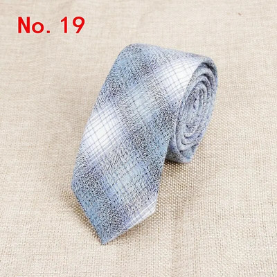 Modne karirane pamučne kravate za muškarce Klasične uske 6 cm kravate za odrasle crne tamnoplave ružičaste crvene kravate uske debele odijele kravate