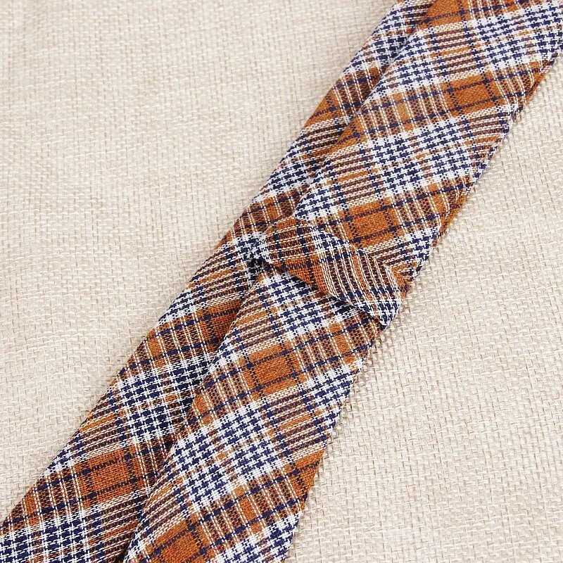 Modne karirane pamučne kravate za muškarce Klasične uske 6 cm kravate za odrasle crne tamnoplave ružičaste crvene kravate uske debele odijele kravate