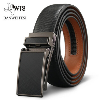 [DWTS]Ζώνη Ανδρική ανδρική ζώνη Γνήσιο δερμάτινο λουράκι πολυτελείας μάρκας Automatic Buckle Belts for Men Belts Cummerbunds cinturon hombre