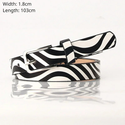 Modni remen s leopardom za 2022., ženski remen sa zmijskim zebrastim uzorkom, tanki remen od konjske dlake, PU kožni remeni s kopčom i zlatnim prstenom za žene, žene