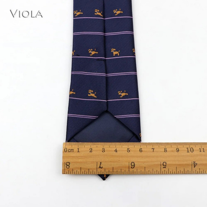 Jauka karikatūra sunītis žakarda kaklasaite 6cm šaura gadījuma poliestera vīriešu šaura kaklasaite Biznesa smokings krekls dāvana vīriešiem aksesuāri
