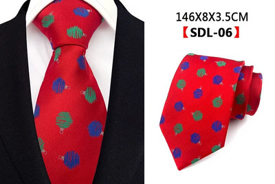 Ricnai 8cm svilena božićna crna plava crvena crtana kravata Svjetla u boji Poklon za snježni festival