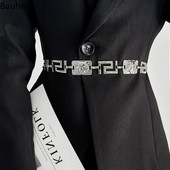 Bauhinia új arany/ezüstszázas egyezésű dekoratív fém öv divat, egyszerű tervező női láncöv