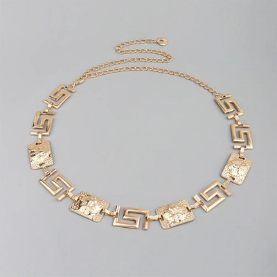 Bauhinia új arany/ezüstszázas egyezésű dekoratív fém öv divat, egyszerű tervező női láncöv