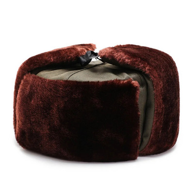 Ruska zimska ushanka Vojska SSSR-a Sovjetska kapa od umjetnog krzna Muškarci Ženska čvrsta zimska topla bomber kapa s naušnicama Krznena kapa Swanowing