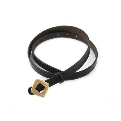 Modni kožni tanki remen za žene, metalna rombova kopča, remen za struk, dizajnerske ženske hlače, kaput, ukrasni pojas