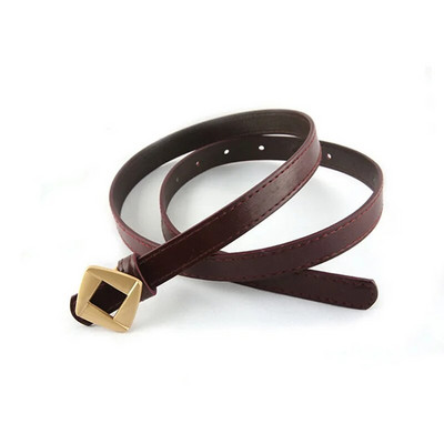 Modni kožni tanki remen za žene, metalna rombova kopča, remen za struk, dizajnerske ženske hlače, kaput, ukrasni pojas