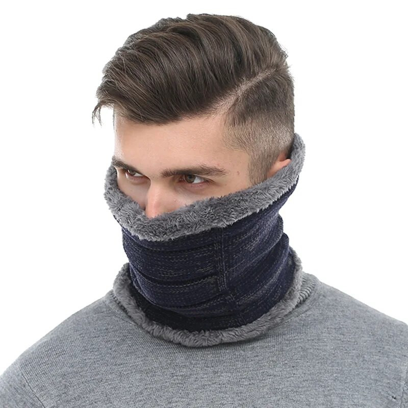 AETRUE Modni zimski muški prsten za šalove Zimski šalovi za muškarce Žene Warp podebljani vuneni ovratnik Snood Topli mekani šalovi 2018.