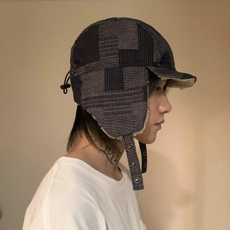 Korejska verzija šešira za zaštitu ušiju s pačjim jezikom za muškarce i žene u jesen i zimu, topli biciklizam, Lei Feng šešir, skijaški šešir