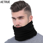 AETRUE Fashion Férfi Téli Sál Gyűrű Női Kötött Sálak Férfi Nyakkendő Snood Warp Gallér Meleg Férfi Puha Polár Sálak