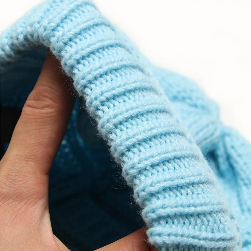 Pletene kape u 25 boja Kapa s kapom Skully Trendy, topla, zdepasta, mekana rastezljiva pletena zimska kapa za žene, modni dar