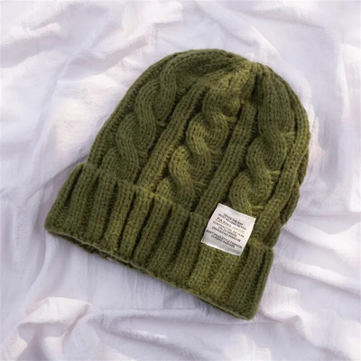 2023. aasta talvised soojad mütsid Meeste mütsid Ühevärvilised Hip Hop Unisex Naiste nokamütsid Naistele Vabaaja virnastamine Kootud Pakse kapotiga mütsid