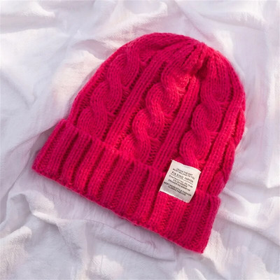 2023. aasta talvised soojad mütsid Meeste mütsid Ühevärvilised Hip Hop Unisex Naiste nokamütsid Naistele Vabaaja virnastamine Kootud Pakse kapotiga mütsid