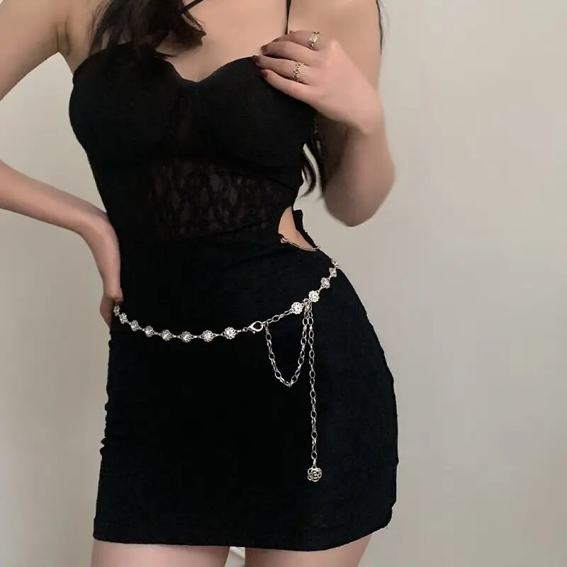 Ženski lanac oko struka Ženska starinska suknja Haljina Metalni lanac Remen Ženska moda Ljeto Ins Style Tanak pojas Dodaci 399