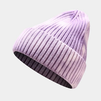 Tie Dye Χρώμα Harajuku Beanie Χειμερινό πλεκτό καπέλο μάλλινο μπόνε Ζεστό Skullies Beanies για Γυναικείες Άνδρες Hip Hop Cap Gorras