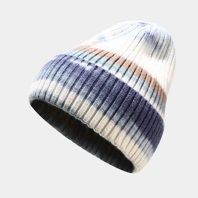 Harajuku kapa u boji Tie Dye Zimska pletena kapa Modna vunena kapa Topla Skullies kapa za žene Muškarci Hip Hop kapa Gorras